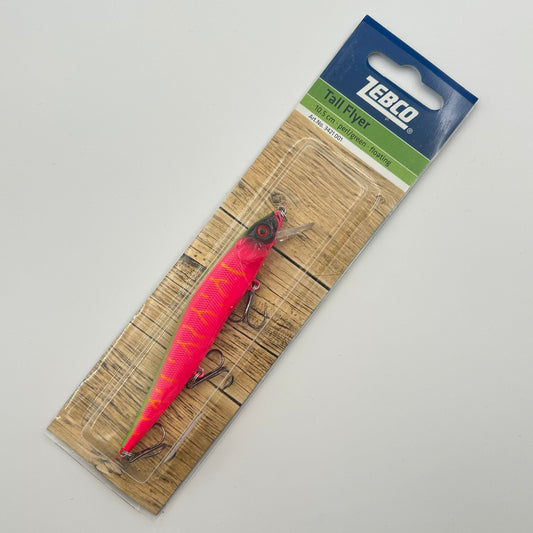 Zebco Tall Flyer Wobbler / Kunstköder mit Drillingshaken grün/pink