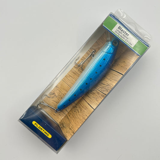 Zebco Blaster Wobbler / Kunstköder mit Drillingshaken blau/weiß
