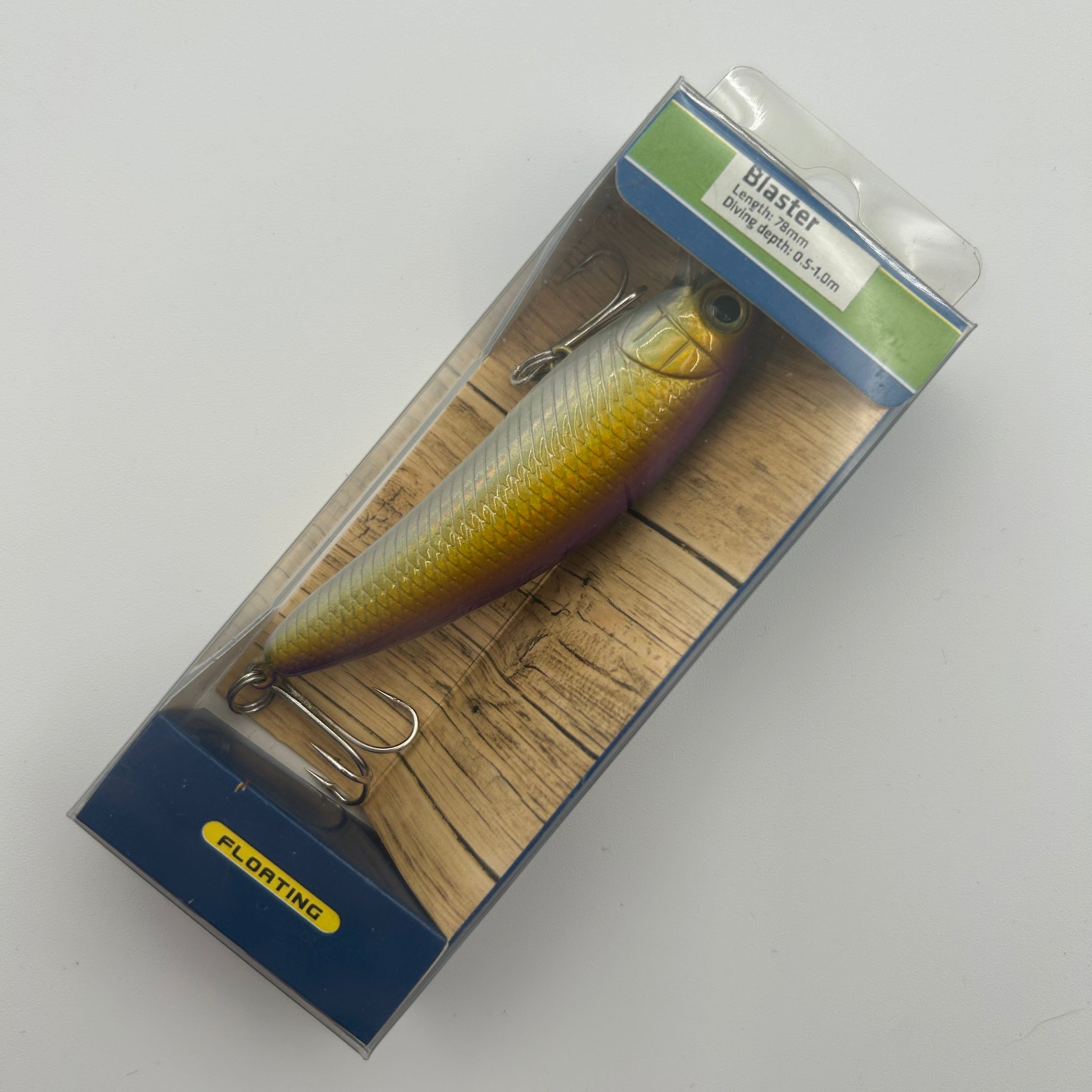 Zebco Blaster Wobbler / Kunstköder mit Drillingshaken lila/gold