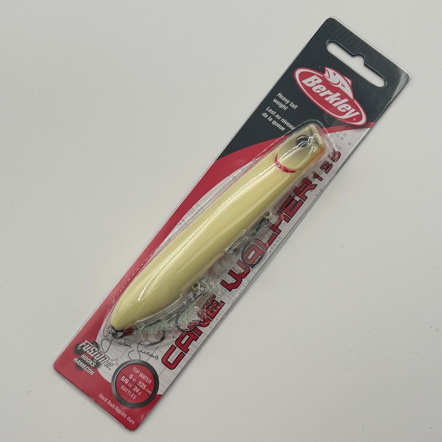 Berkley Cane Walker 125 Wobbler / Kunstköder mit Drillingshaken weiß 24g