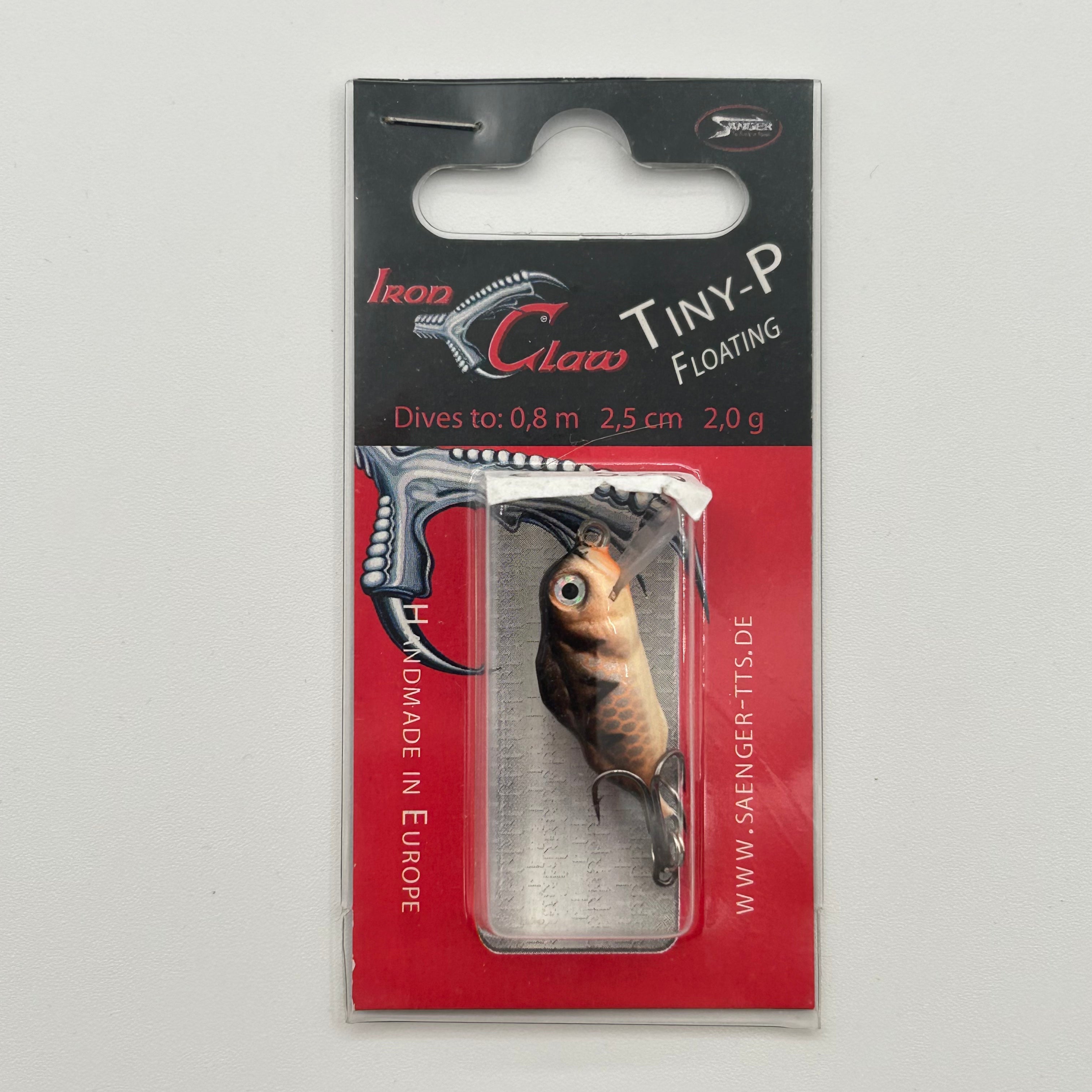Sänger Iron Claw Wobbler / Kunstköder mit Drillingshaken schwarz/lachs 2g