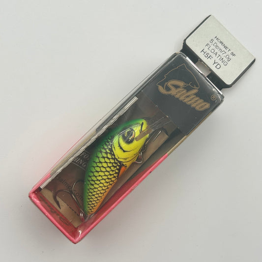 Salmo Hornet 5F Wobbler / Kunstköder mit Drillingshaken grün/gelb/orange 7g