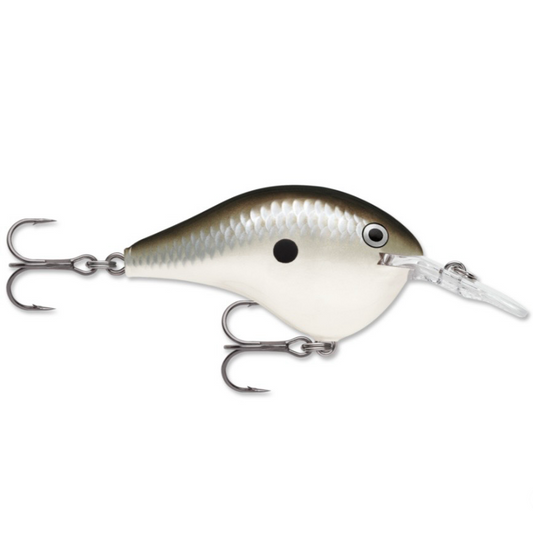 Rapala DT-14 Wobbler / Kunstköder mit Drillingshaken Pearl Grey Shiner 22g