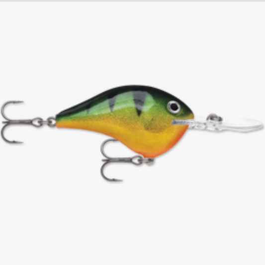 Rapala DT-16 Wobbler / Kunstköder mit Drillingshaken Perch 22g