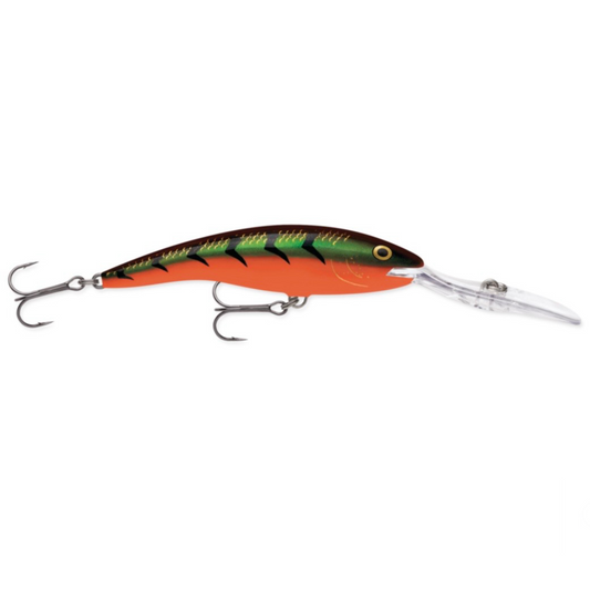 Rapala Deeptail Dancer TDD-13 Wobbler / Kunstköder mit Drillingshaken Red Tiger 42g