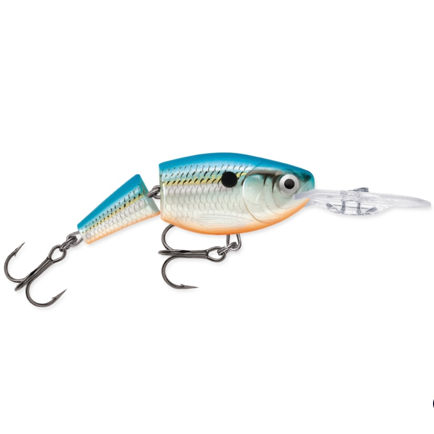 Rapala Jointed Shad Rap JSR-9 Wobbler / Kunstköder mit Drillingshaken Blue Shad 25g