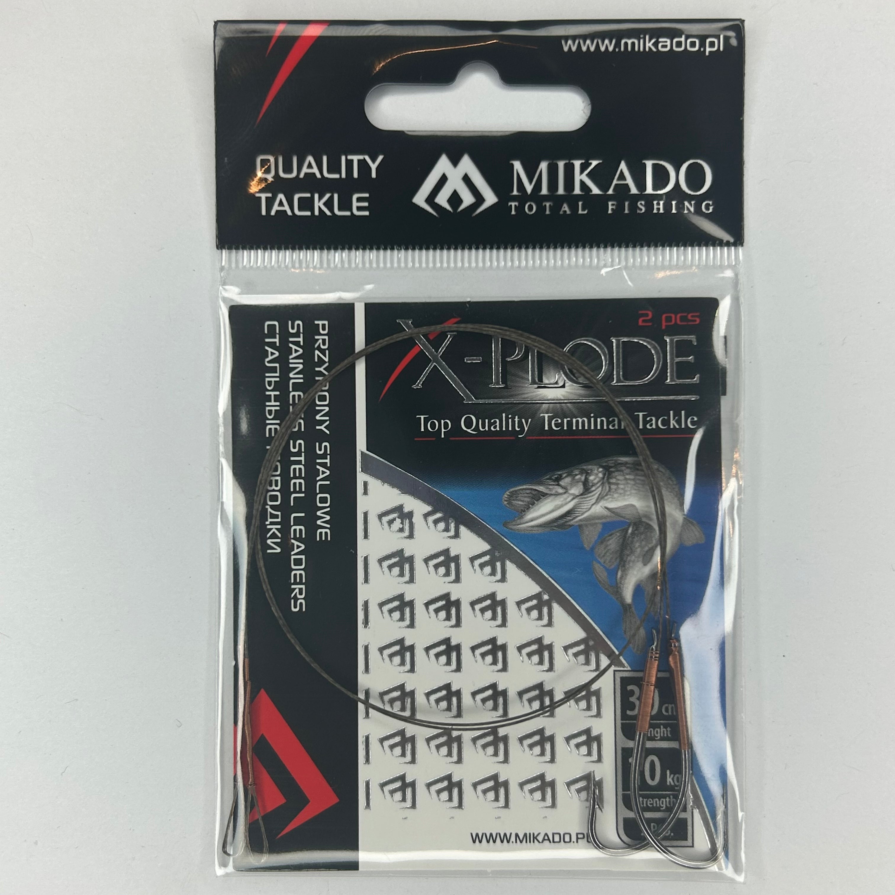 Mikado X-Plode Edelstahlvorfach Haken 2 Stk.