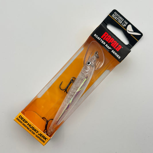 Rapala Scatter Rap Series Deep Husky Jerk SCRDHJ-10 Wobbler / Kunstköder mit Drillingshaken Glass Minnow 10g