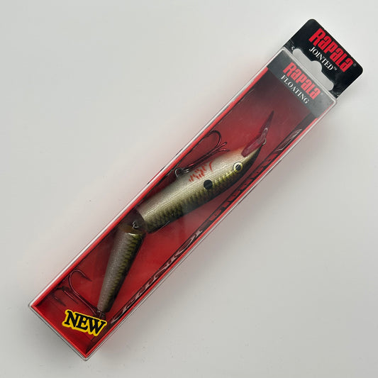 Rapala Jointed Shad Rap J-13 Wobbler / Kunstköder mit Drillingshaken Bleeding Olive Flash 18g
