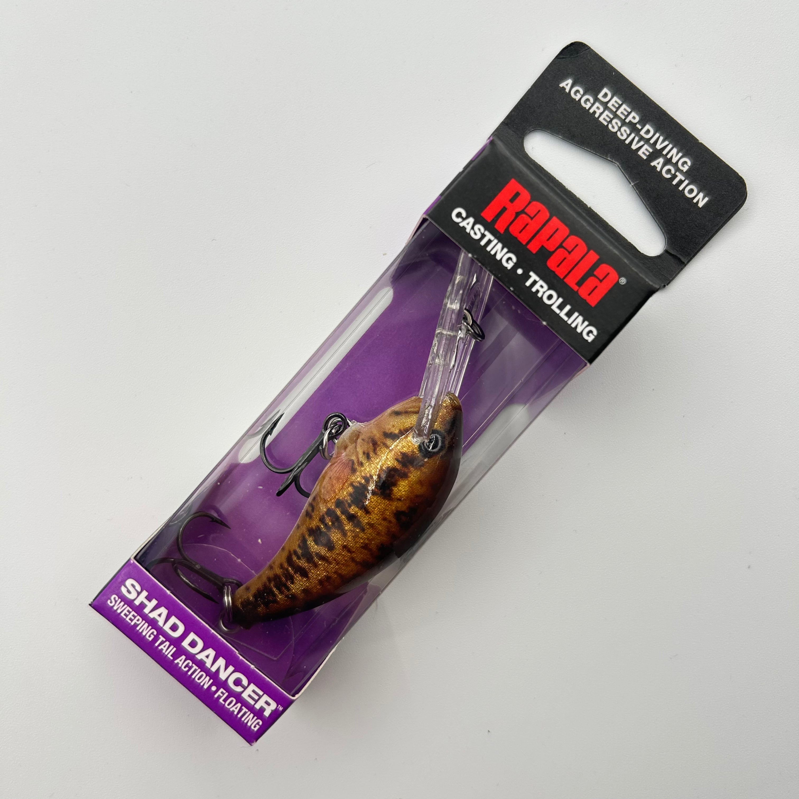Rapala Shad Dancer Sweeping Tail SDD-5 Wobbler / Kunstköder mit Drillingshaken Live Smallmouth Bass 8g