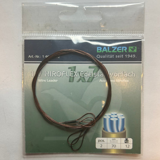 Balzer Niroflex Edelstahlvorfach mit Ösen 2 Stk.