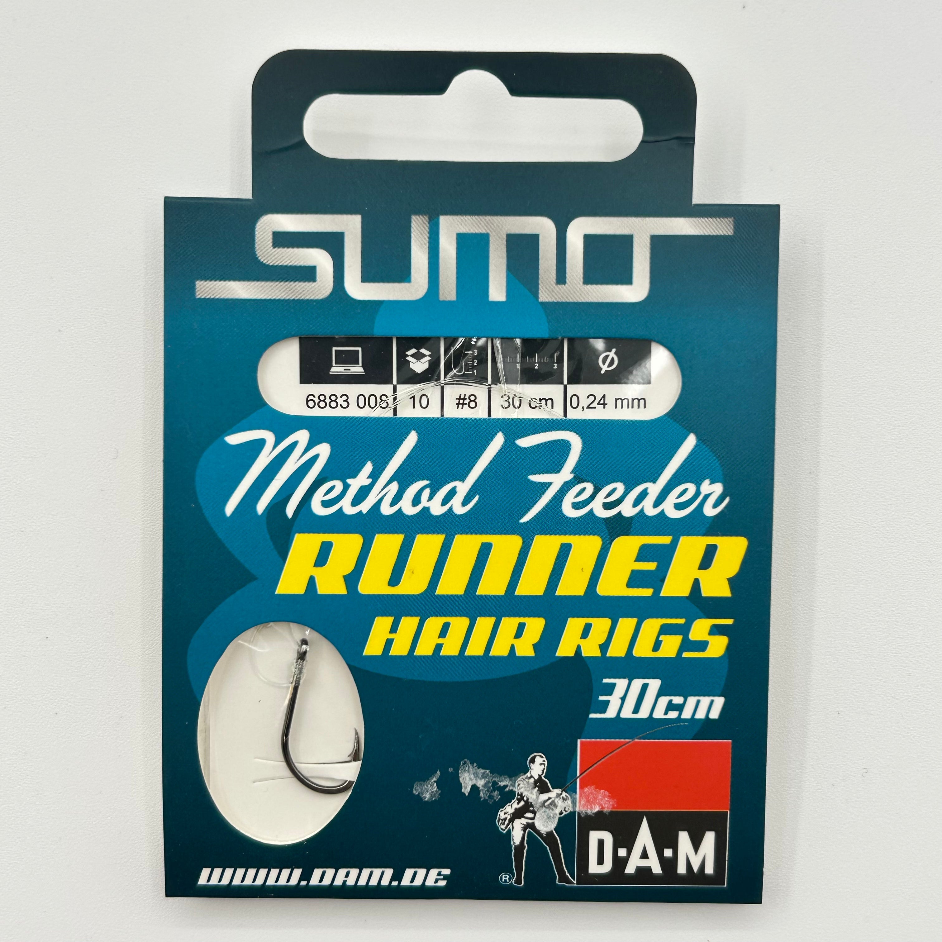 DAM Sumo Method Feeder Vorfach mit Haken Runner Hair Rig 10 Stk.