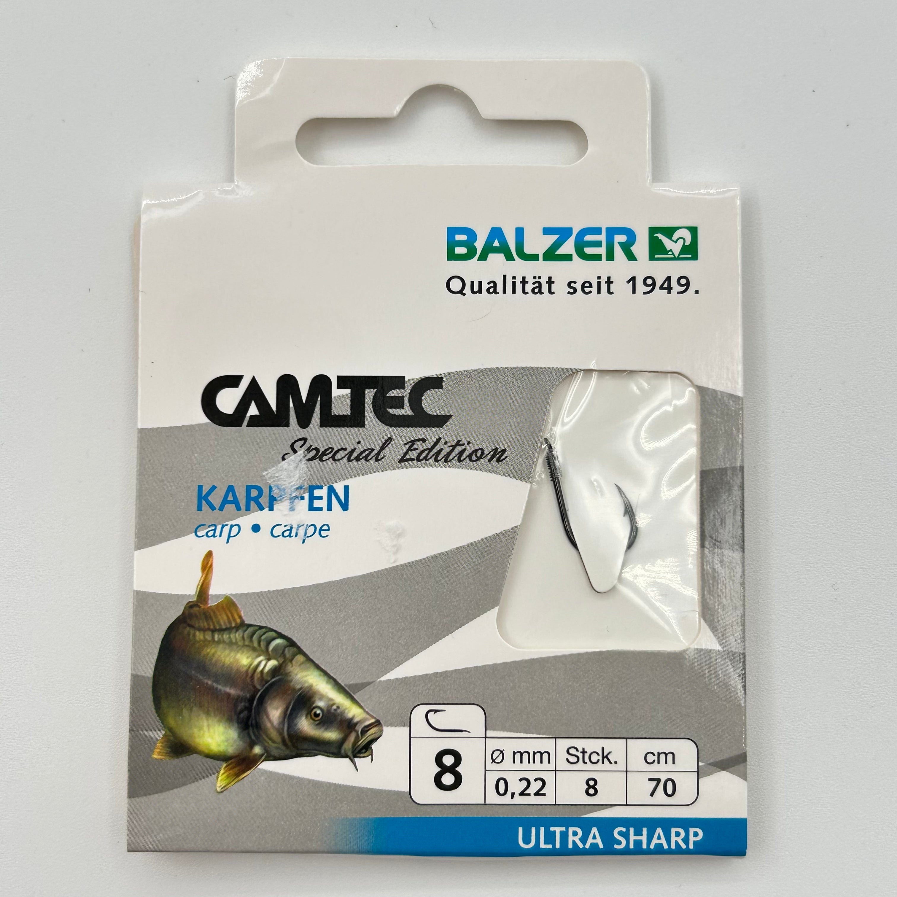 Balzer Camtec Speci Vorfach mit Haken Karpfen 8 Stk.