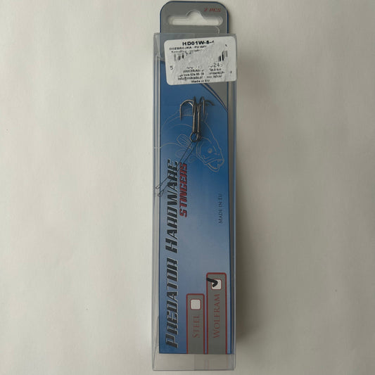 Mikado Predator Wolframvorfach Drillingshaken 2 Stk.