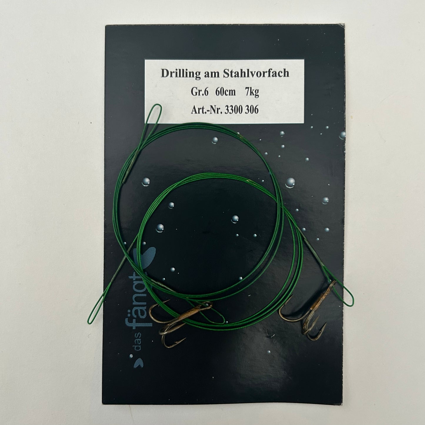Das Fängt Stahlvorfach mit Drillingshaken 2 Stk.