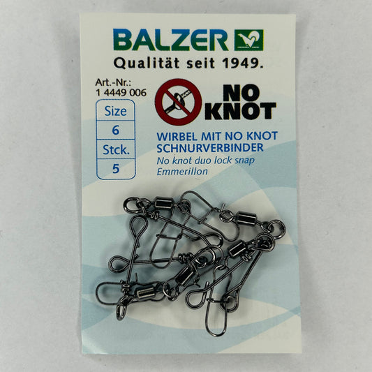Balzer Knotenlos Wirbel mit Schnurverschieber Verbindungselement 5 Stk.