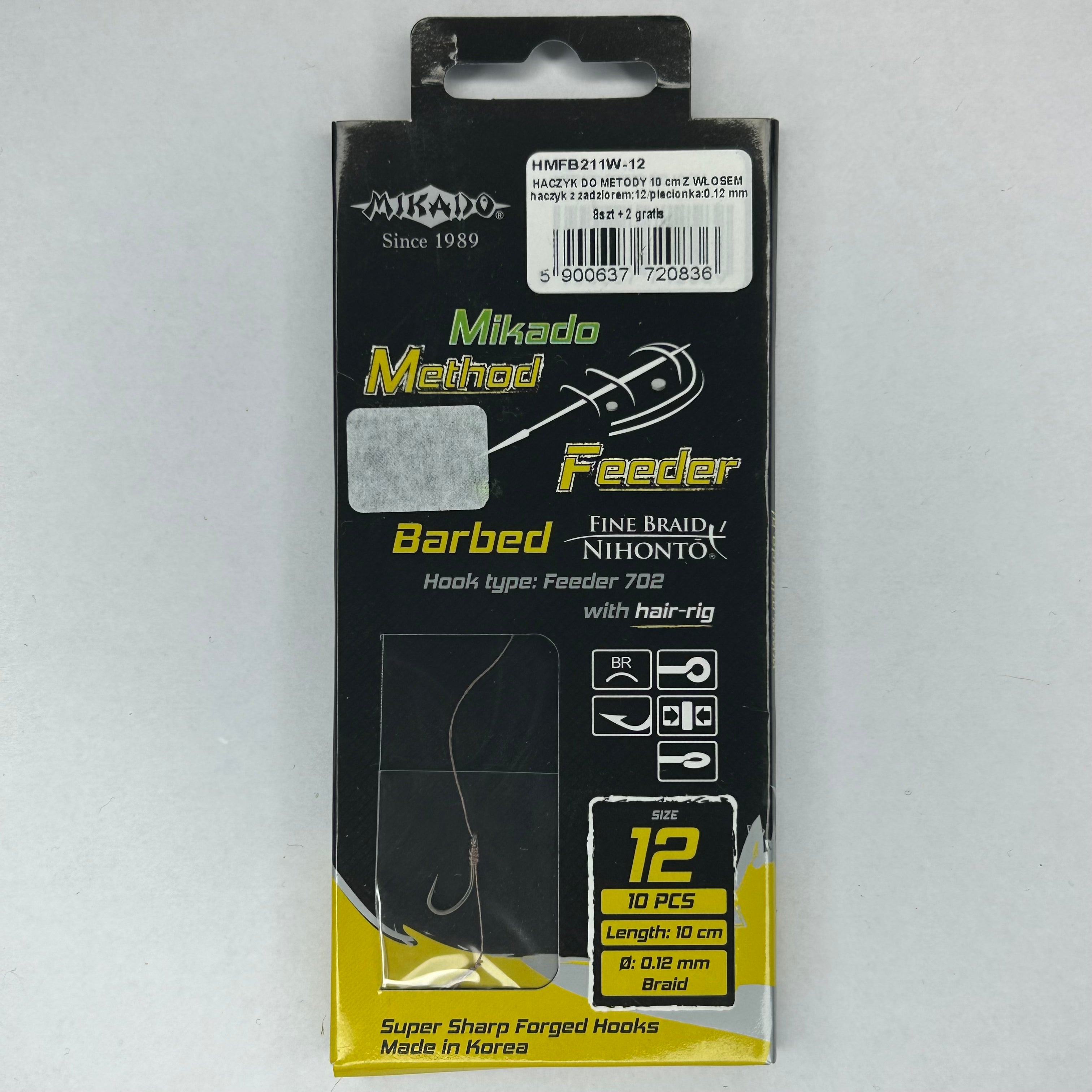 Mikado Barbed Vorfach Haken Hair Rig 10 Stk.