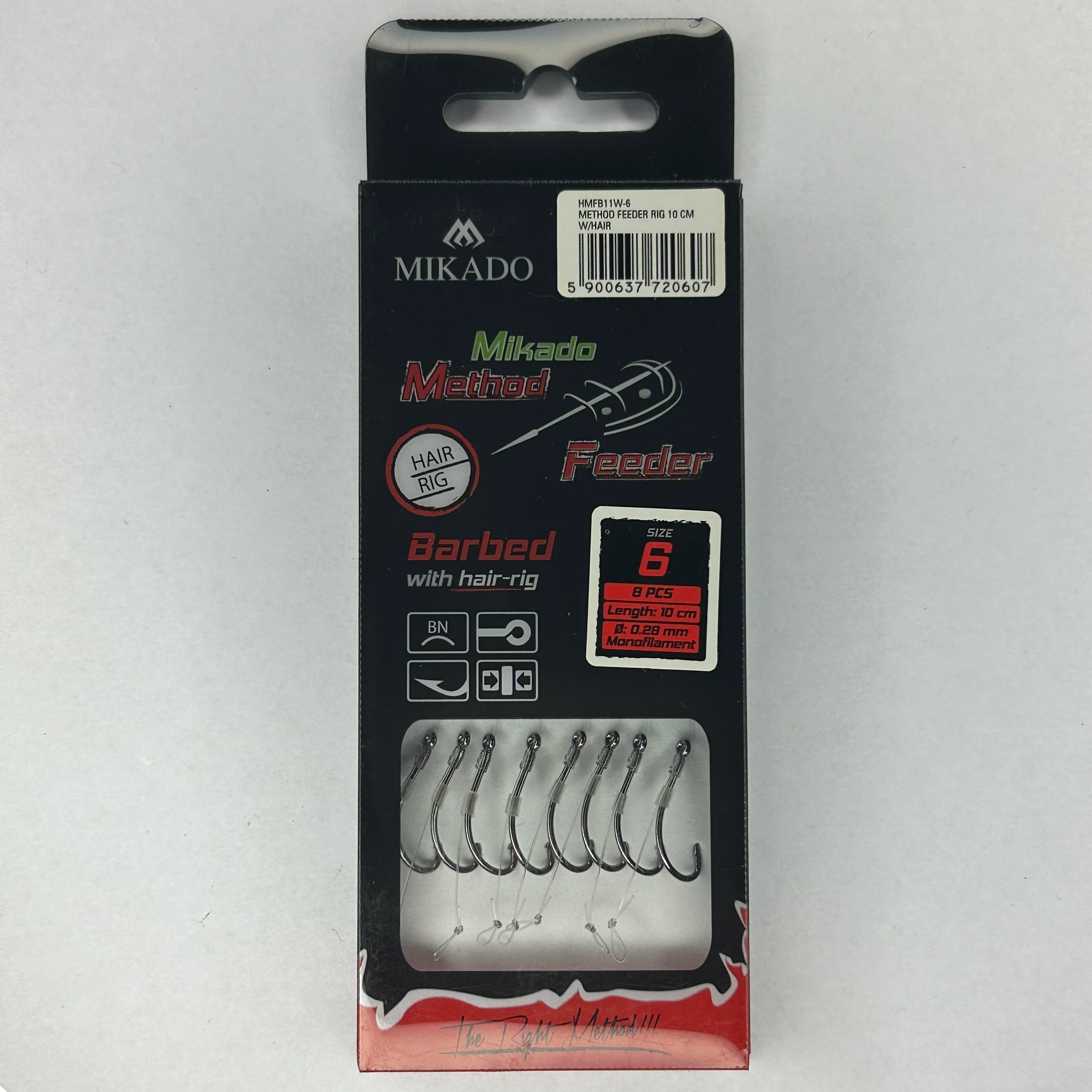 Mikado Barbed Vorfach Haken Hair Rig 8 Stk.