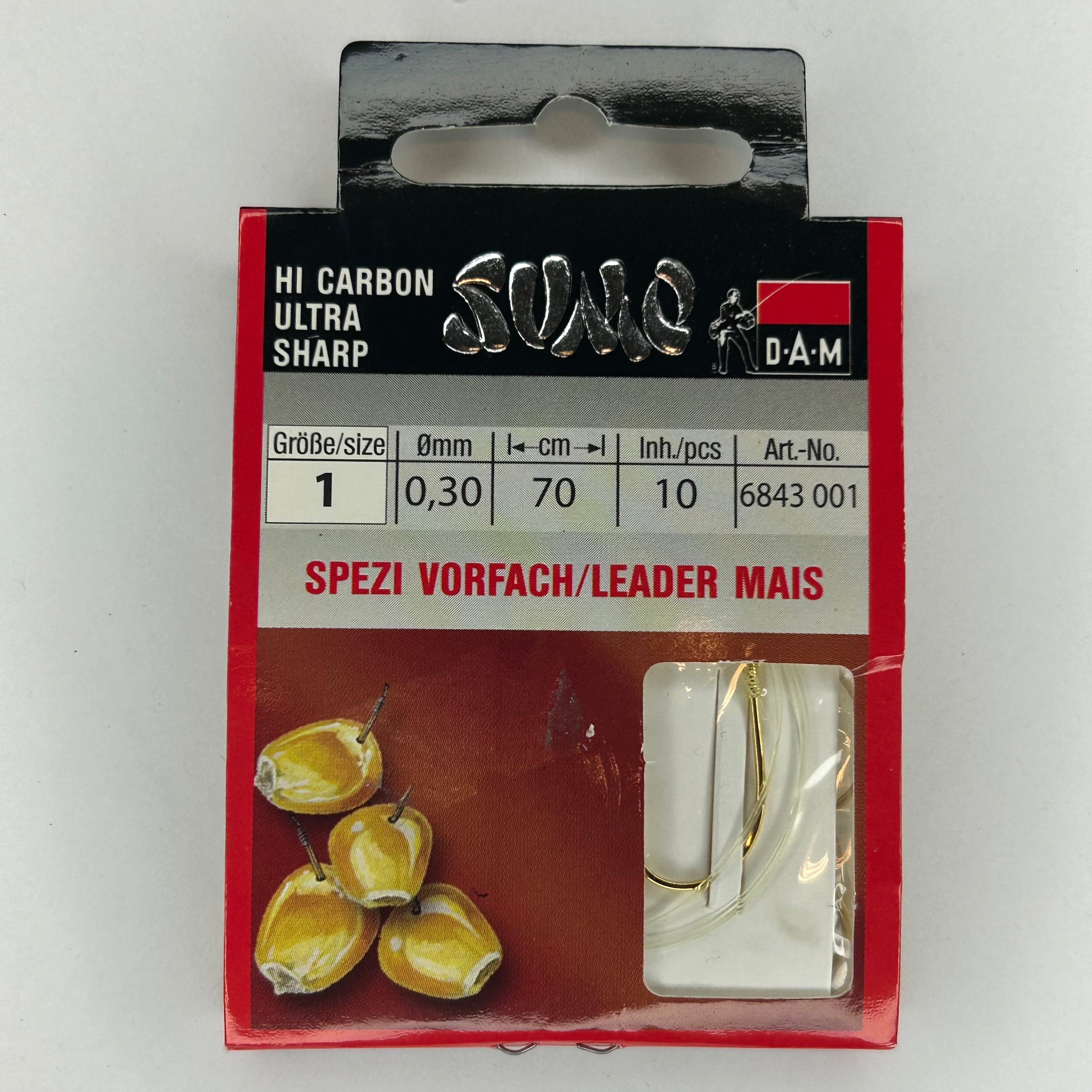 DAM Sumo Vorfach Haken Leader Mais 10 Stk.