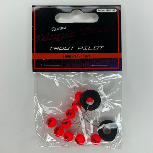 Zebco Quantum Magic Trout Pilot rot 8mm 10 Stk.