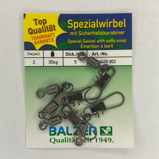 Balzer Spezialwirbel mit Sicherheitskarabiner 5 Stk.