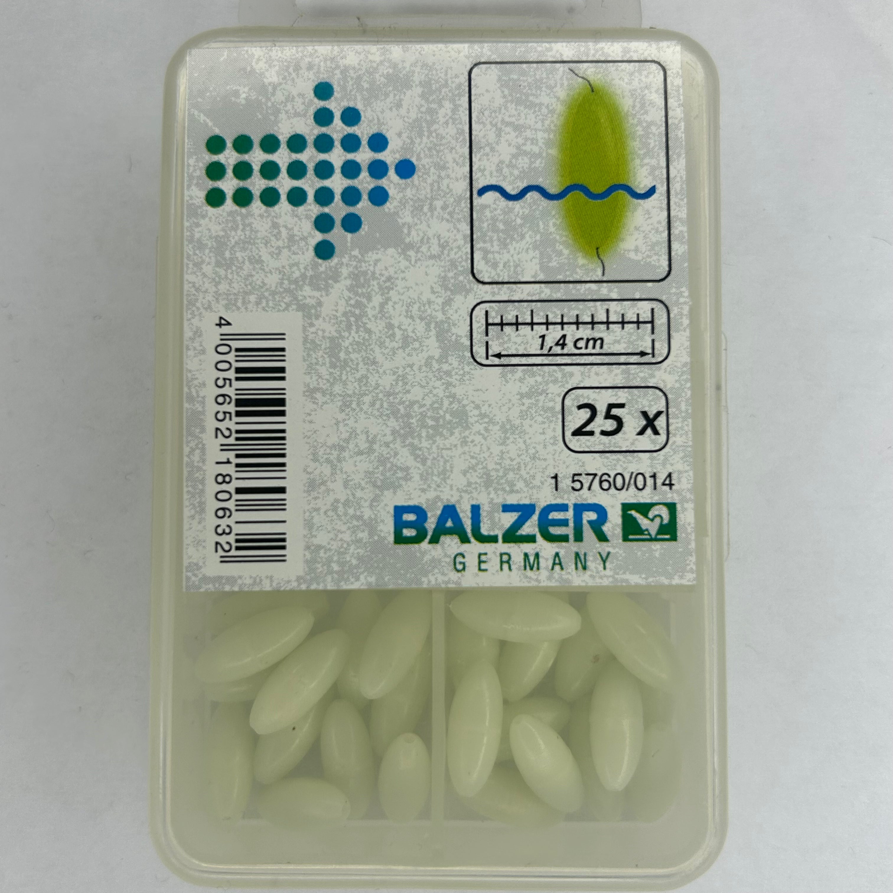 Balzer Angelperlen 14mm weiß 25 Stk.