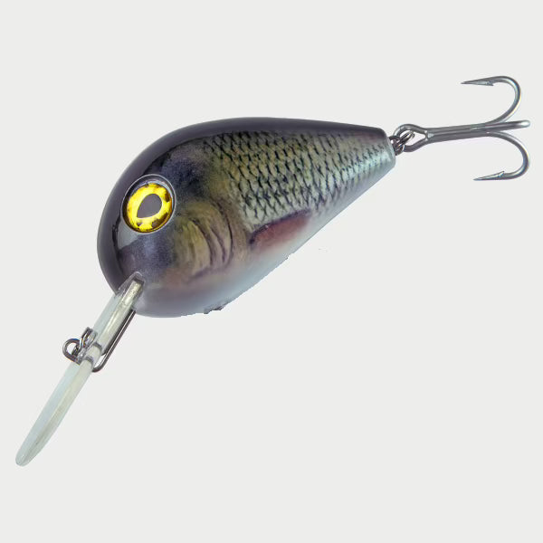 Mikado Fishunter Kizoku Wobbler / Kunstköder mit Drillingshaken schwarz weiß 29g