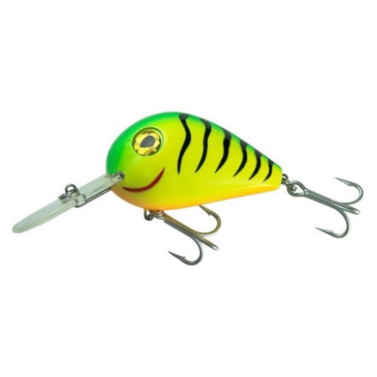 Mikado Fishunter Kizoku Wobbler / Kunstköder mit Drillingshaken grün gelb 29g
