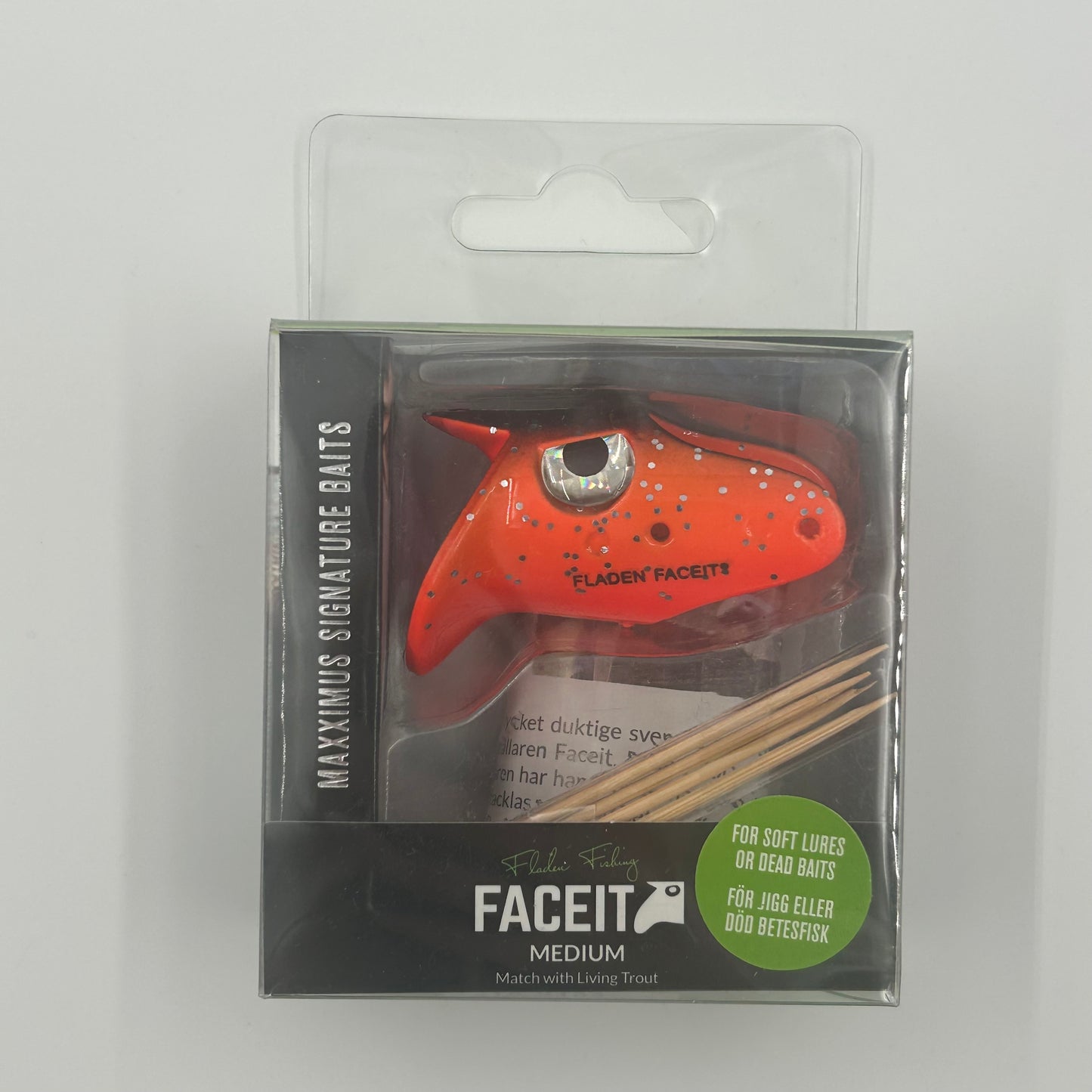 Fladen Maxximus Köder FaceIt Medium für Weichköder orange