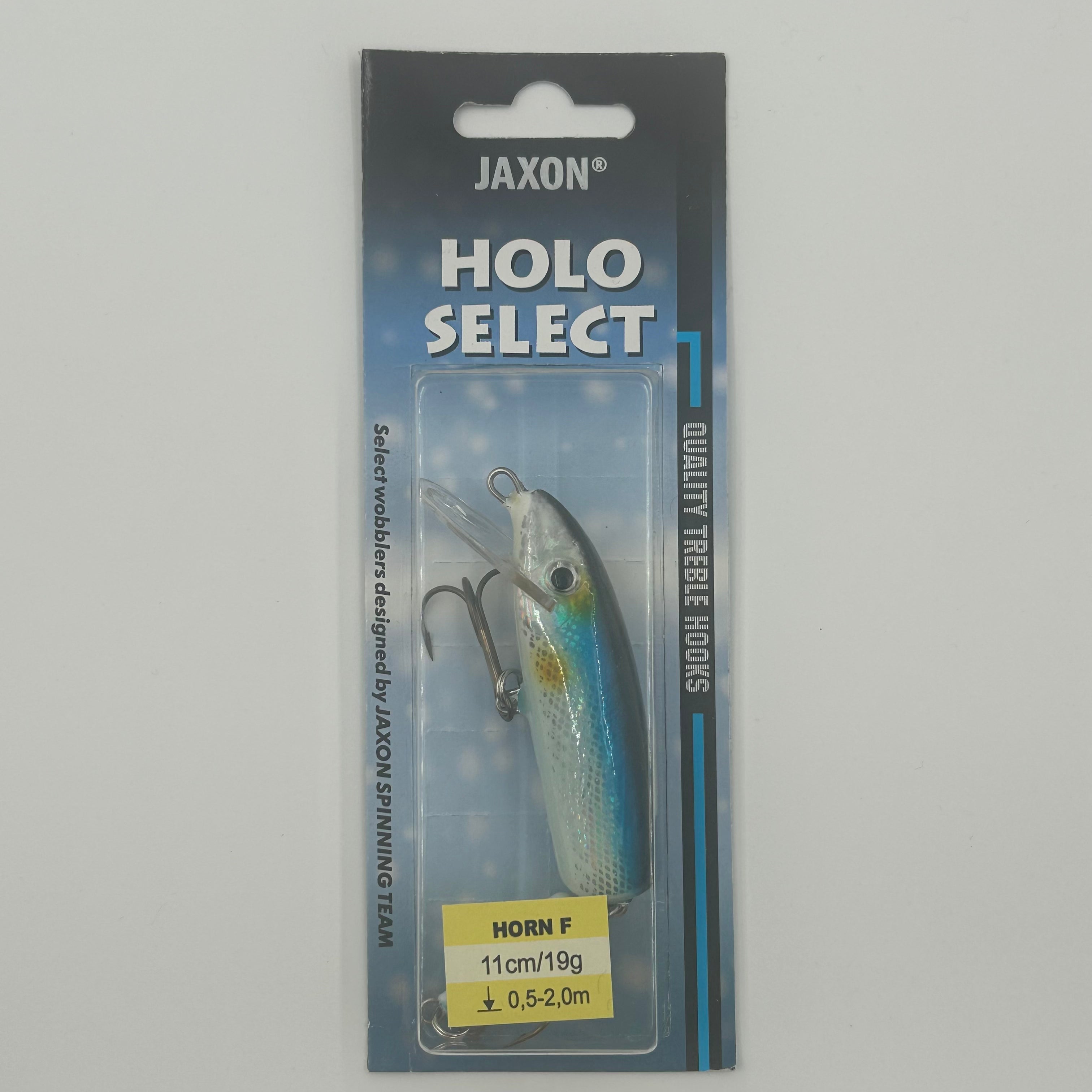 Jaxon Holo Select Horn F Wobbler / Kunstköder mit Drillingshaken 19g