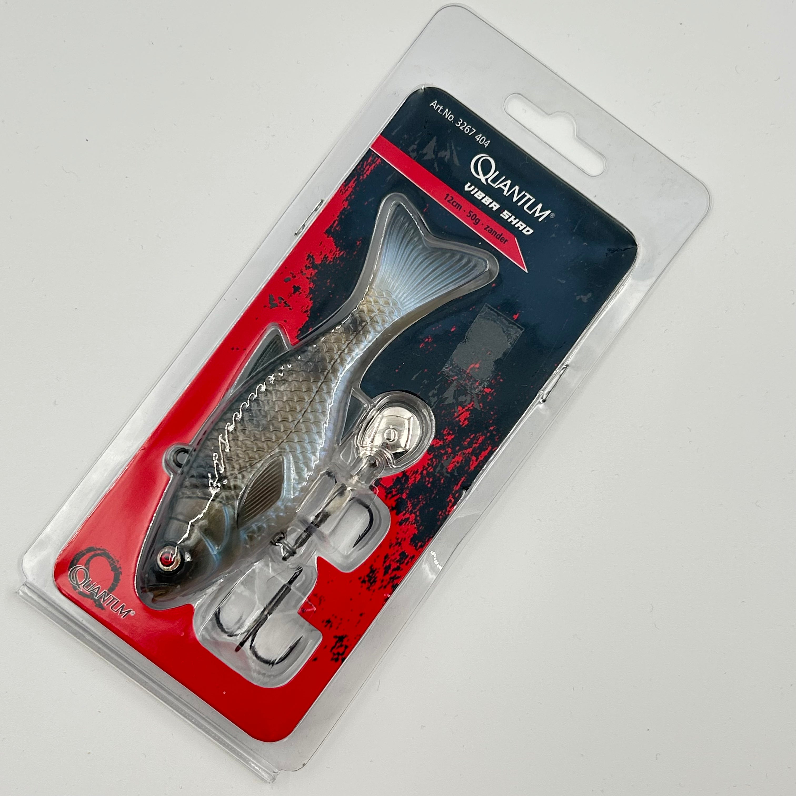 Zebco Quantum Vibba Shad Zander Wobbler / Kunstköder mit Drillingshaken 50g