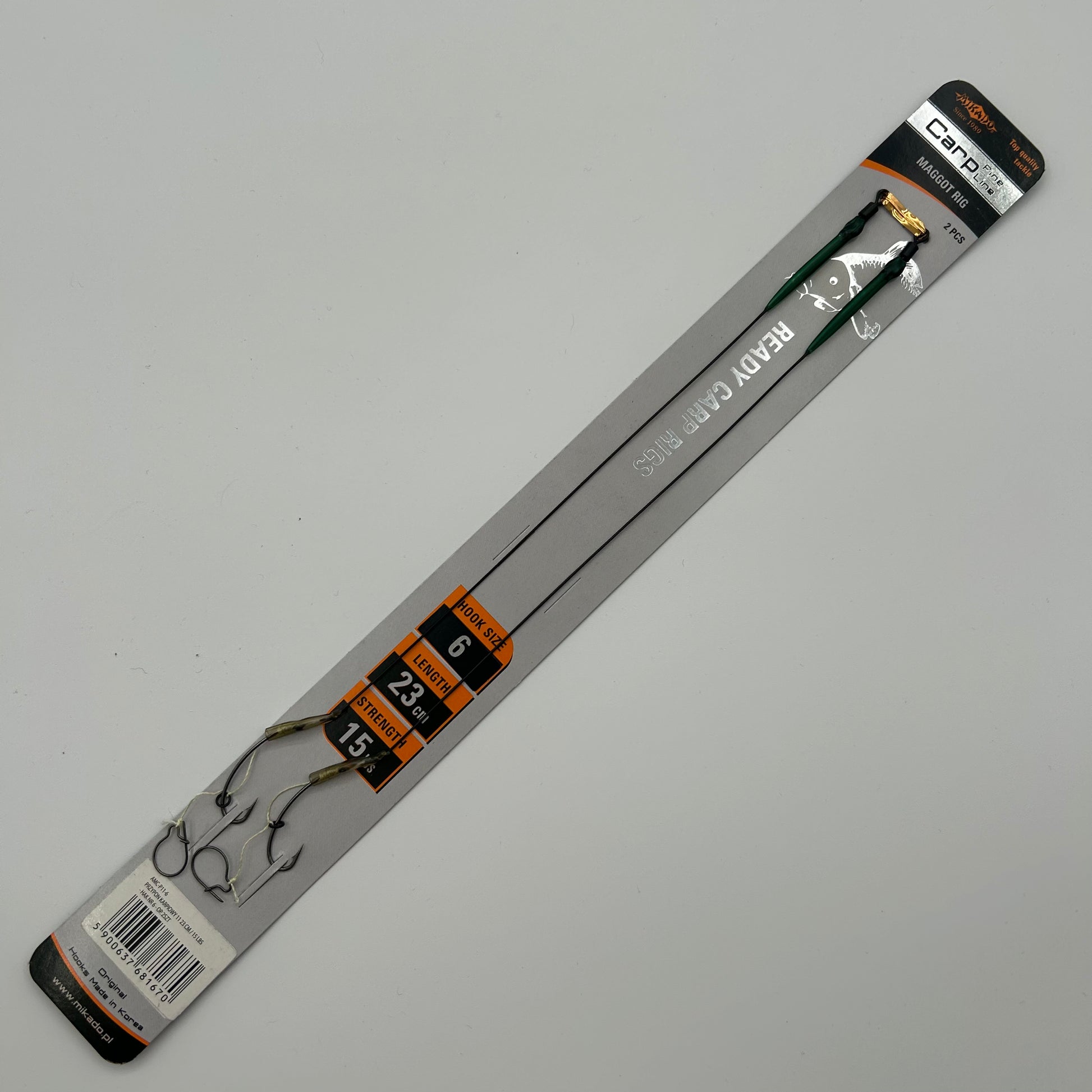 Mikado Carp Fine Line Vorfach Haken Maden Maggot Rig 2 Stk.