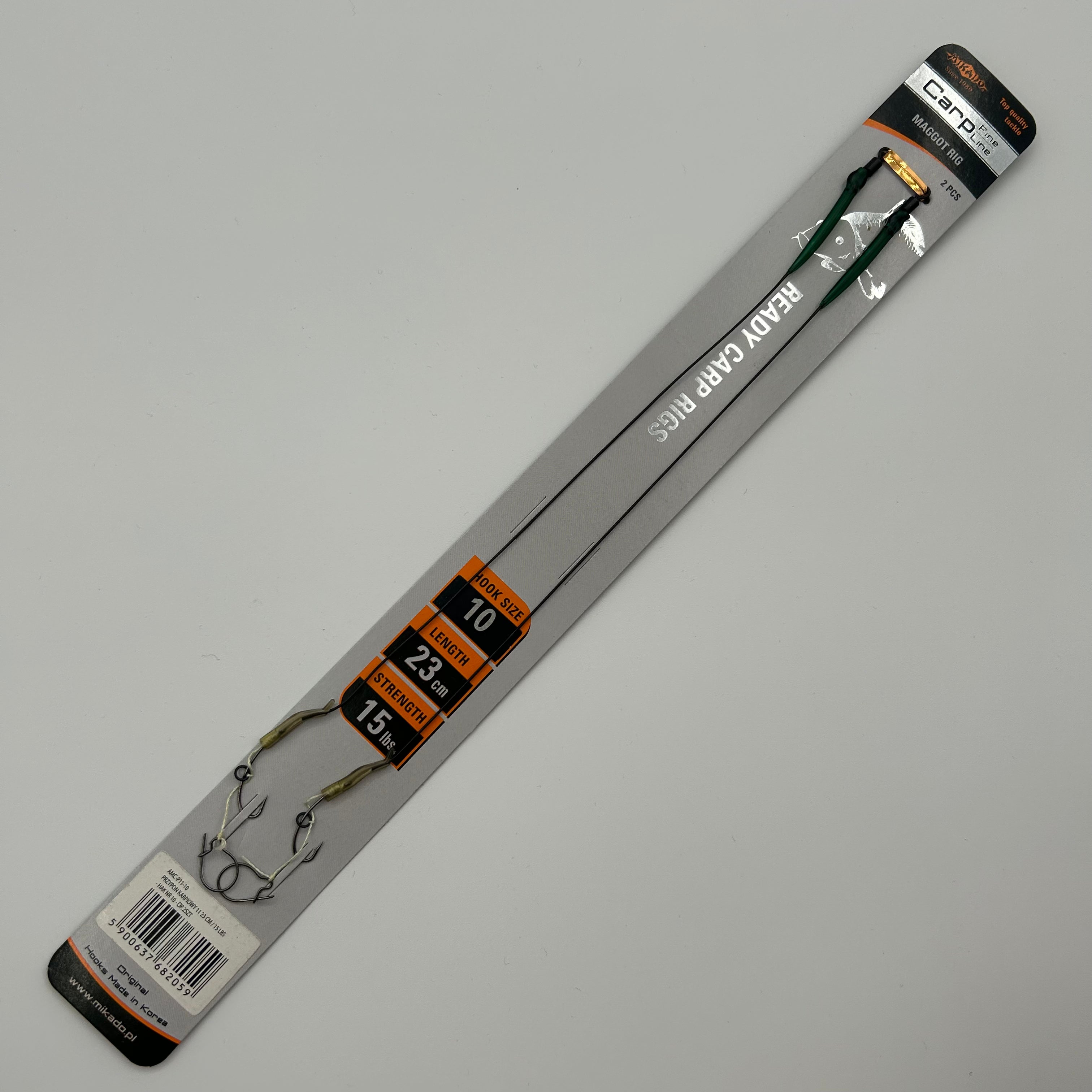 Mikado Carp Fine Line Vorfach Haken Maden Maggot Rig 2 Stk.