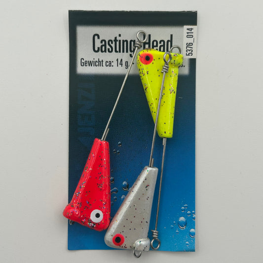 Jenzi Weitwurf Bleikopf Casting Heads 3 Stk.