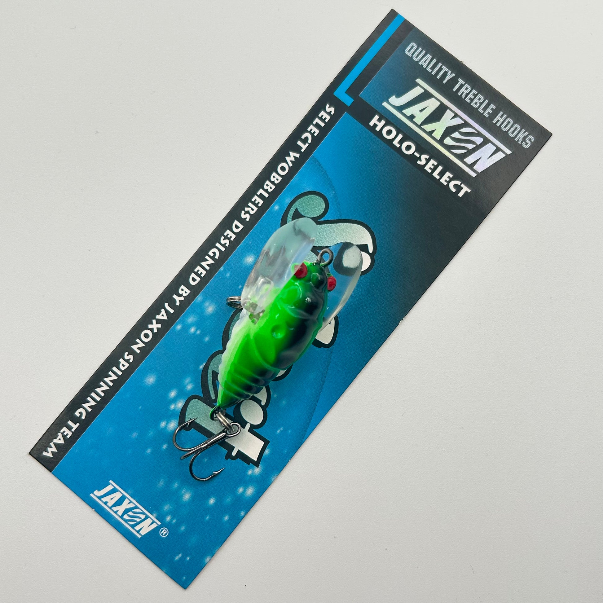 Jaxon Holo Select Popper F Wobbler / Kunstköder mit Drillingshaken grün 7g
