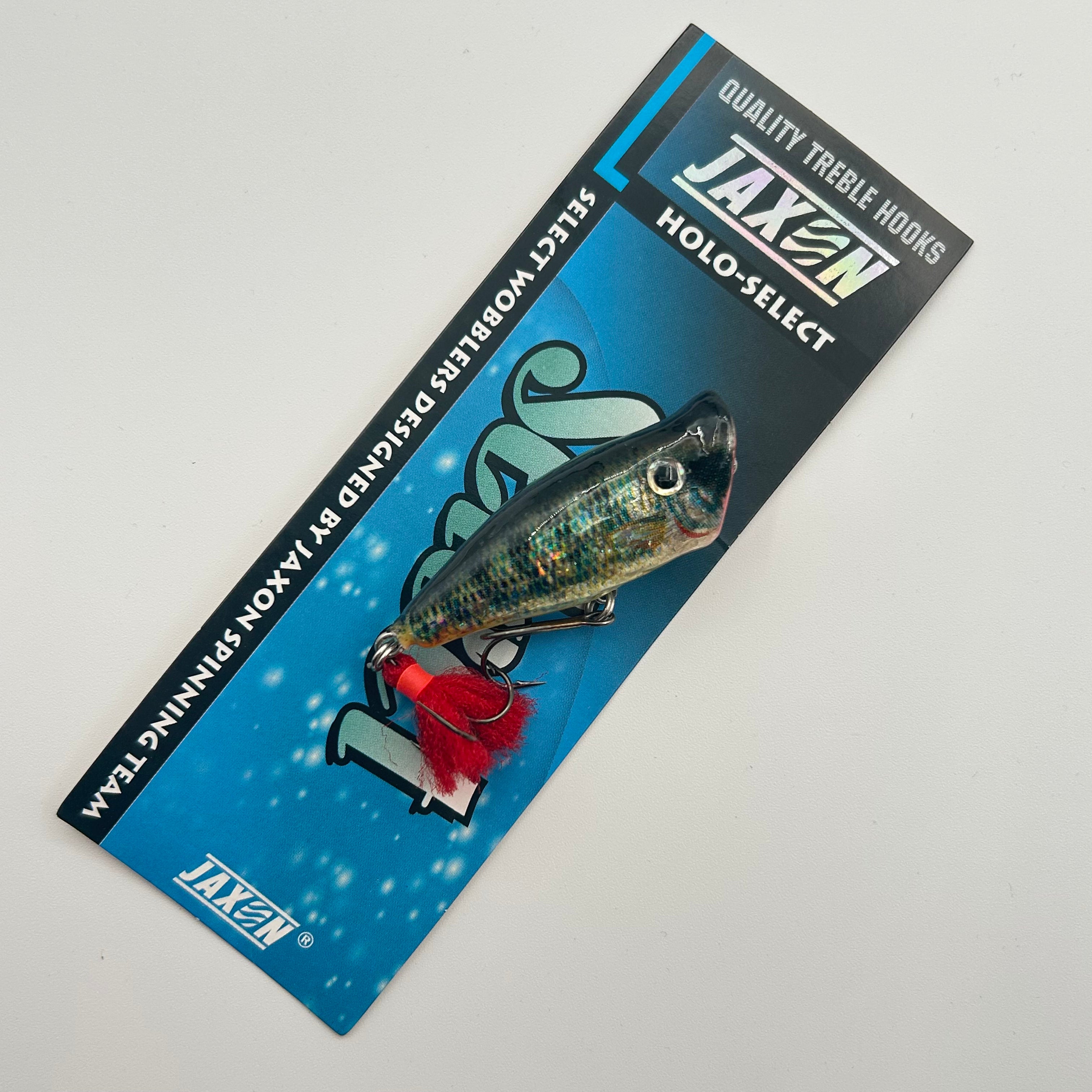 Jaxon Holo Select Popper F Wobbler / Kunstköder mit Drillingshaken schwarz 7g