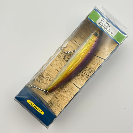 Zebco Blaster Wobbler / Kunstköder mit Drillingshaken lila/gold