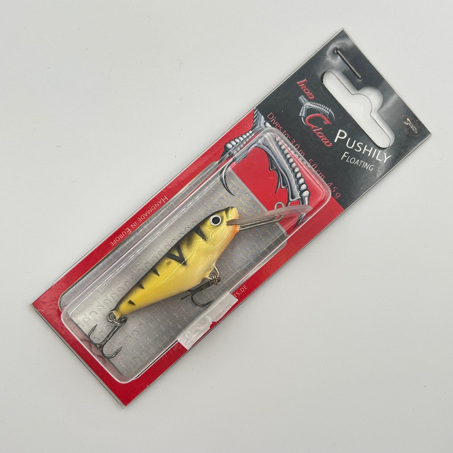 Sänger Iron Claw Wobbler / Kunstköder mit Drillingshaken schwarz/gelb 4,5g