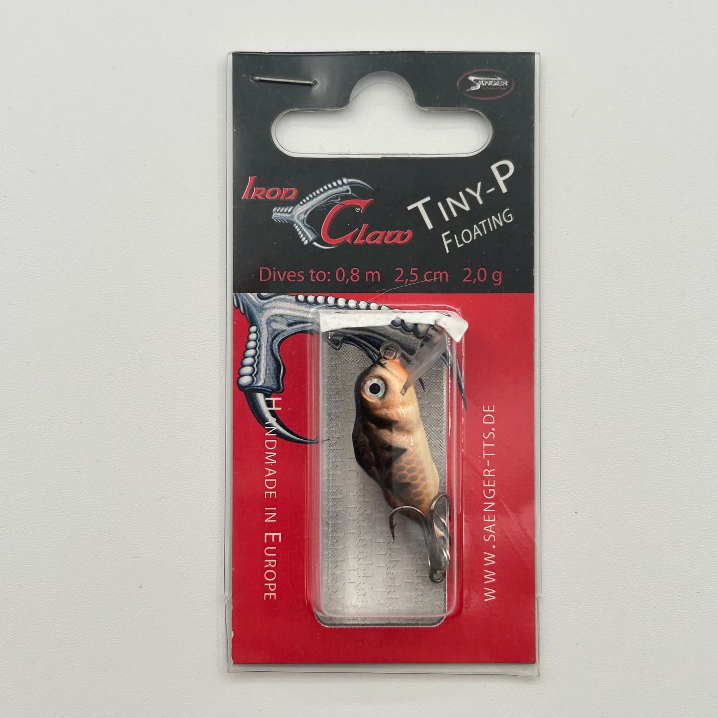 Sänger Iron Claw Wobbler / Kunstköder mit Drillingshaken schwarz/lachs 2g