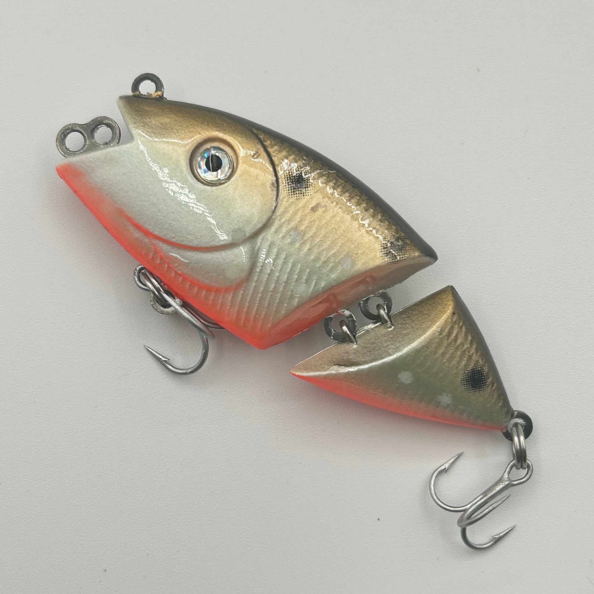 Zebco Biedron Belly Dancer Wobbler / Kunstköder mit Drillingshaken gold/grau/lachs 12g