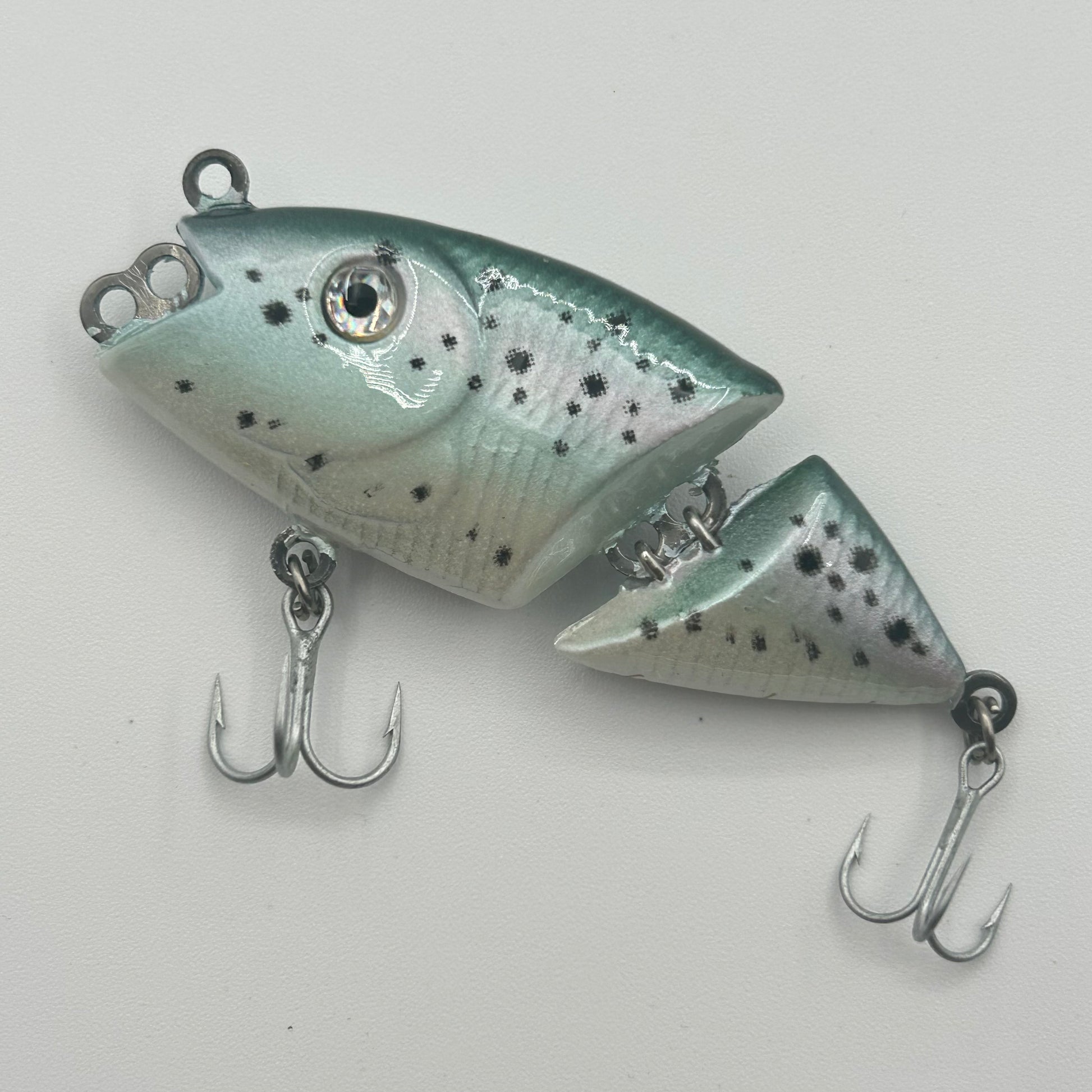 Zebco Biedron Belly Dancer Wobbler / Kunstköder mit Drillingshaken blau/silber 8g