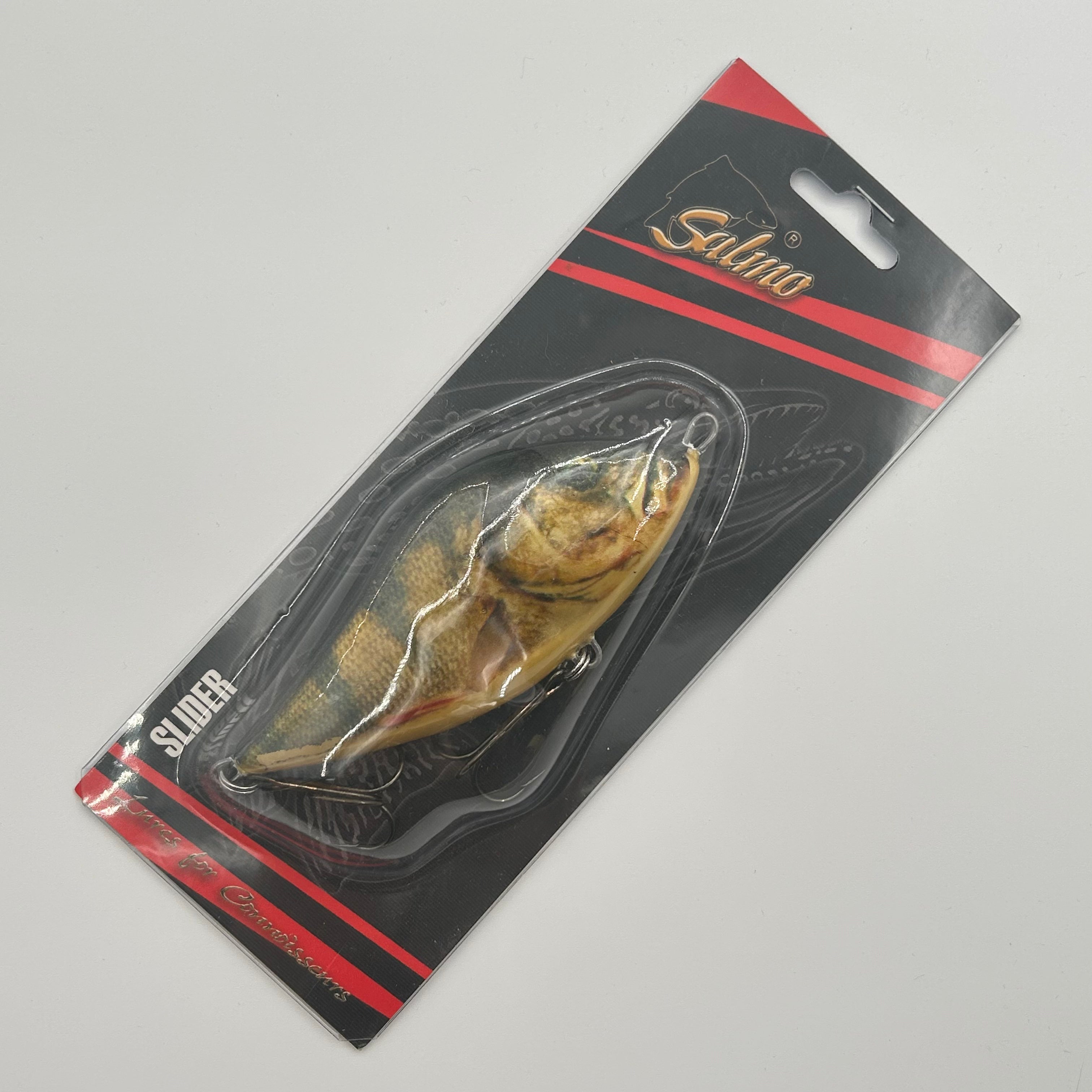 Salmo Slider 12F Wobbler / Kunstköder mit Drillingshaken schwarz/braun 60g