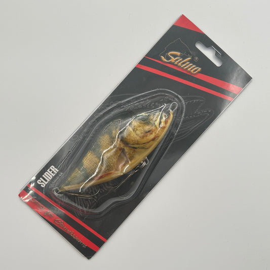 Salmo Slider 12F Wobbler / Kunstköder mit Drillingshaken schwarz/braun 60g