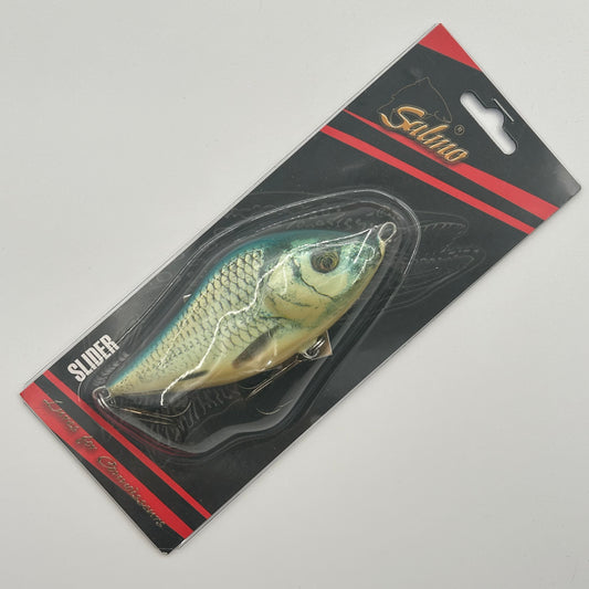 Salmo Slider 12F Wobbler / Kunstköder mit Drillingshaken blau/weiß 60g