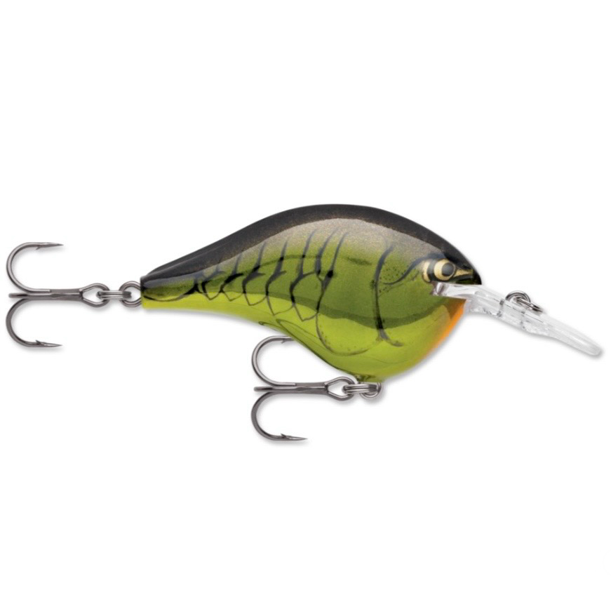Rapala DT-14 Wobbler / Kunstköder mit Drillingshaken Mardi Gras 22g