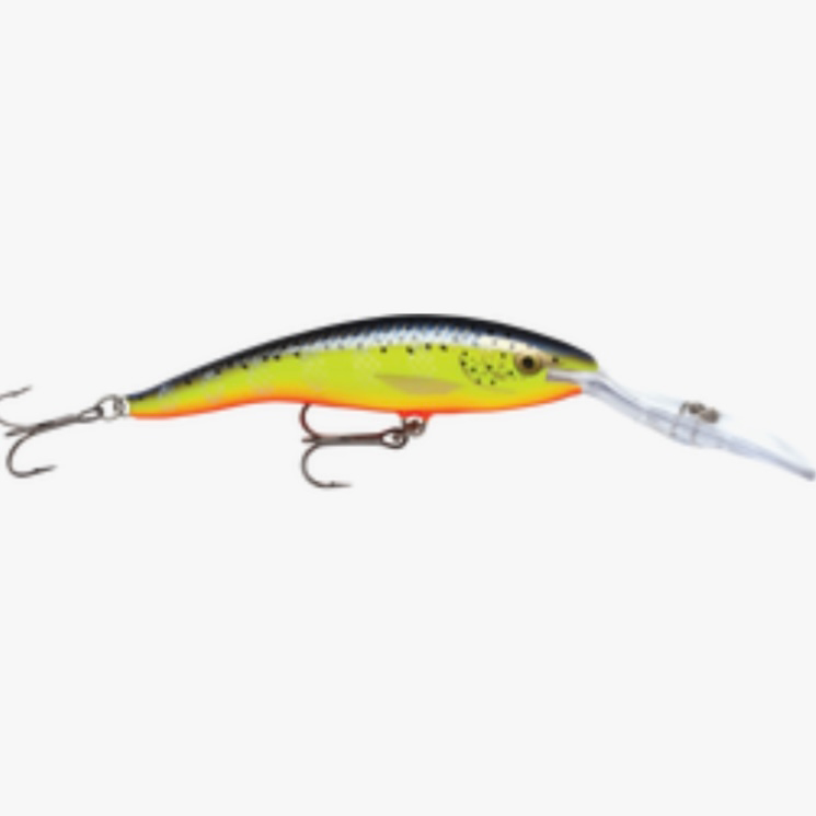 Rapala Deeptail Dancer TDD-11 Wobbler / Kunstköder mit Drillingshaken Hot Steel 22g