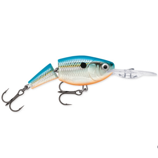 Rapala Jointed Shad Rap JSR-9 Wobbler / Kunstköder mit Drillingshaken Blue Shad 25g