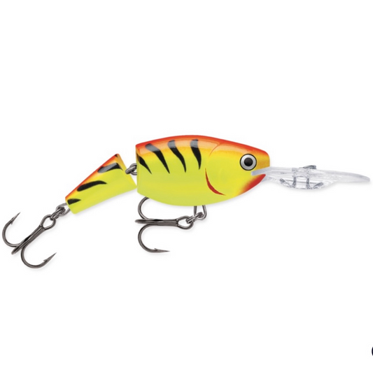 Rapala Jointed Shad Rap JSR-7 Wobbler / Kunstköder mit Drillingshaken Hot Tiger 13g