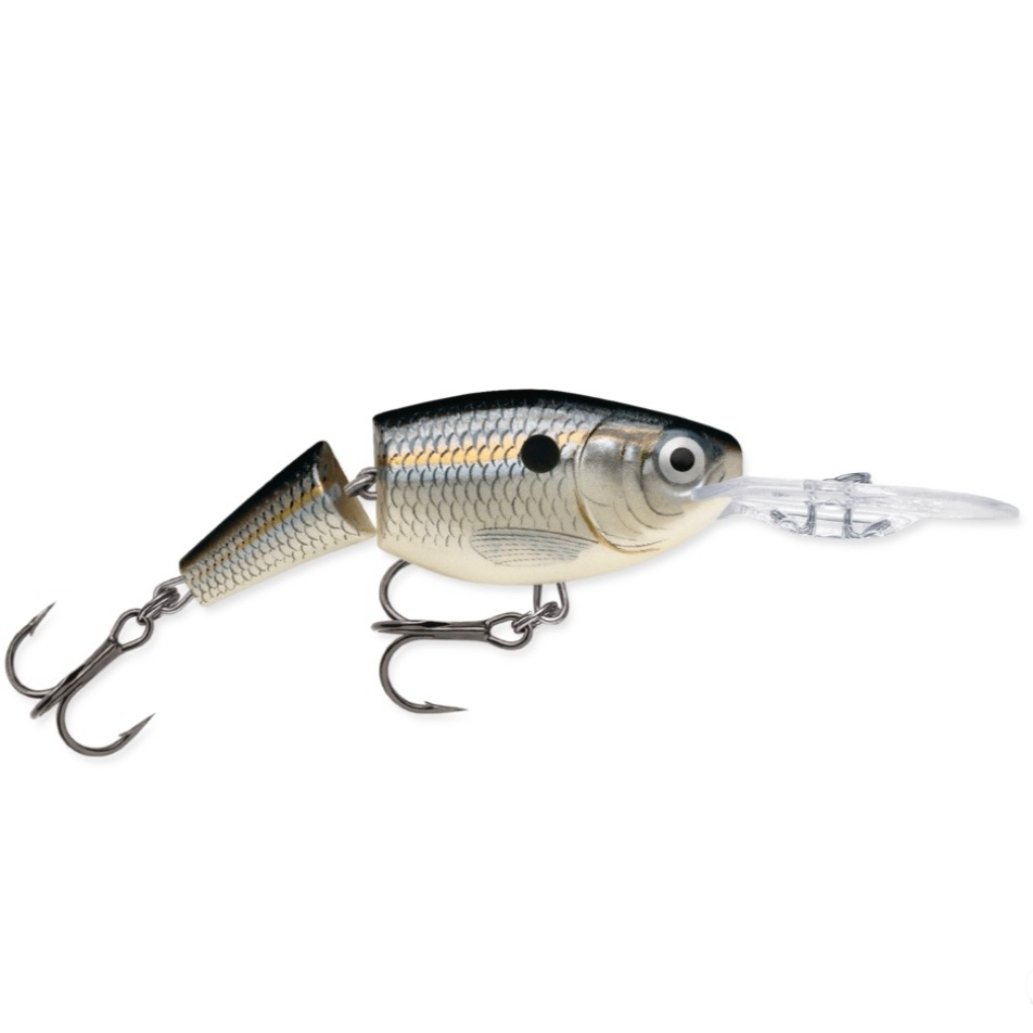 Rapala Jointed Shad Rap JSR-7 Wobbler / Kunstköder mit Drillingshaken Silver Shad 13g