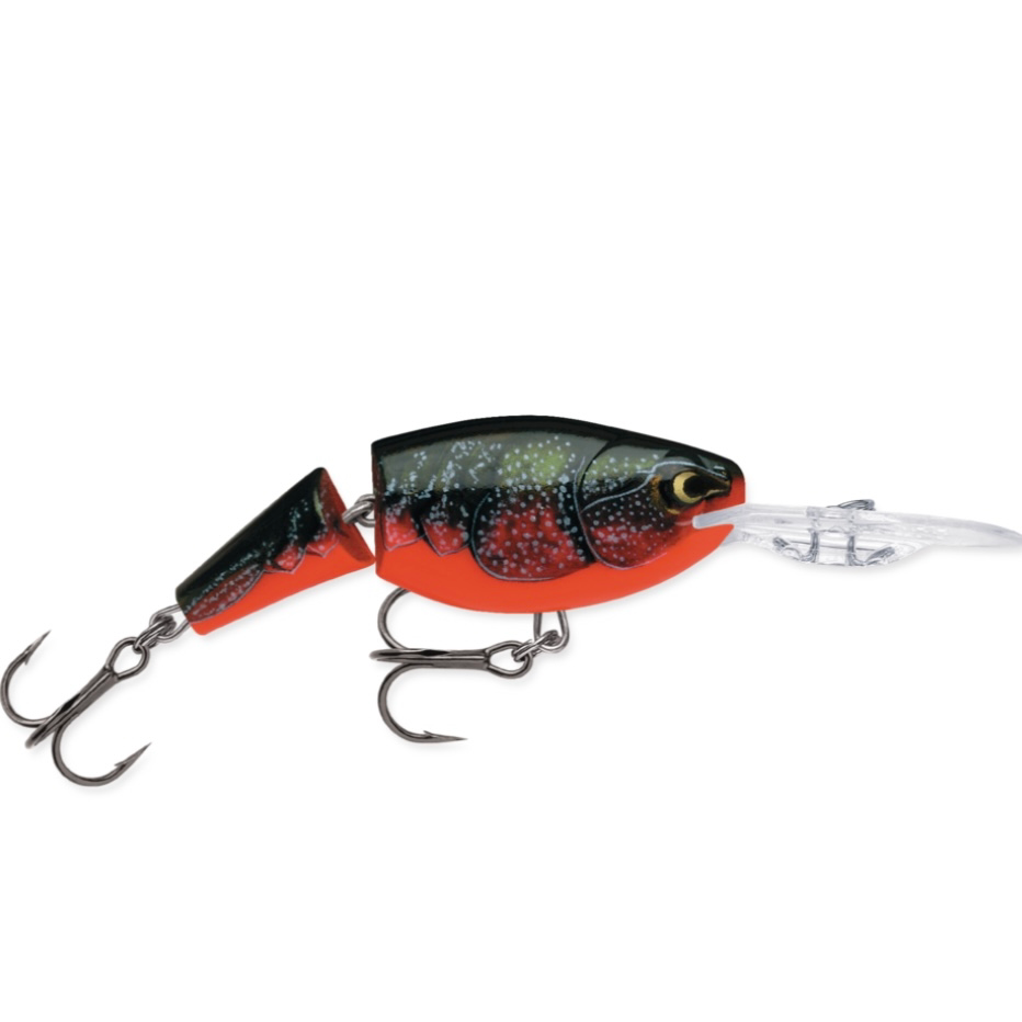 Rapala Jointed Shad Rap JSR-7 Wobbler / Kunstköder mit Drillingshaken Red Crawdad 13g